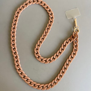 Phone chain/Phone lanyard/Phone strap/Cell phone chain/Phone necklace/Phone case lanyard/Handmade phone chain/Fashion phone chain/Gift Brown