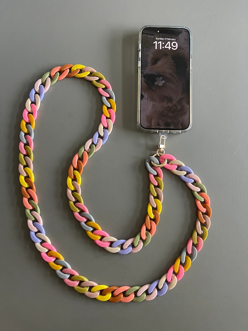 Phone chain/Phone lanyard/Phone strap/Cell phone chain/Phone necklace/Phone case lanyard/Handmade phone chain/Fashion phone chain/Gift image 6