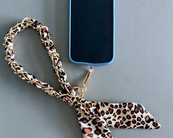 Mobile Phone Wristlet/Phone Charm/Phone Chain/Phone Wrist Strap/Leopard/Bracelet/Phone Strap/Phone cord/Universal/Christmas gift