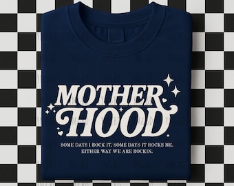 Motherhood PNG, Retro Mom Life Graphic, Tired Mom Shirt Design, Digital Download for Sublimation, Funny Moms Shirt