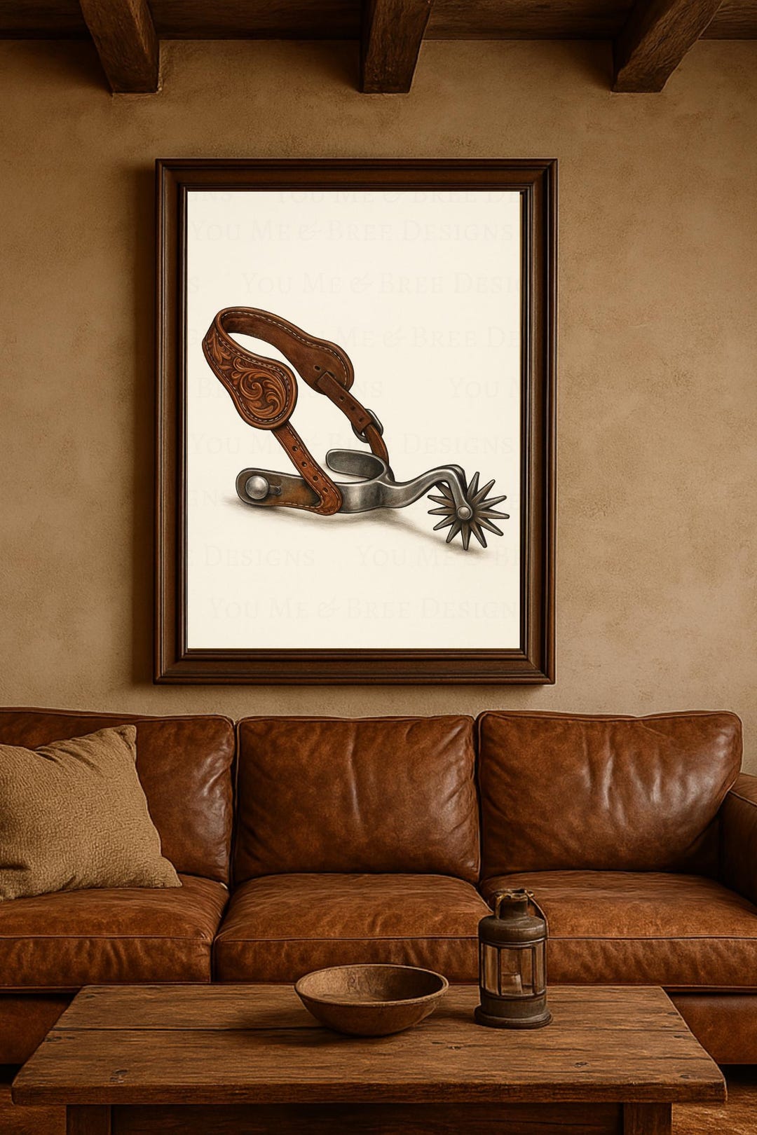Tooled Spur Poster, Western Cowboy Wall Art, Rustic Ranch Decor ...