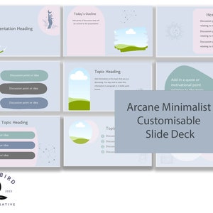 Arcane Minimalist Canva Powerpoint Slide Deck Powerpoint Template Canva Template Business Template Business Presentation Digital Template