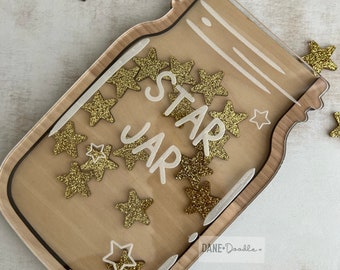 Star Jar , 30-100 Gold Stars, Reward Jar