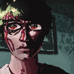 Alex Kralie Art Print, Marble Hornets, ARG Unfiction EverymanHYBRID TribeTwelve HABIT hoodie maskie creepypasta laughing jack ticci toby