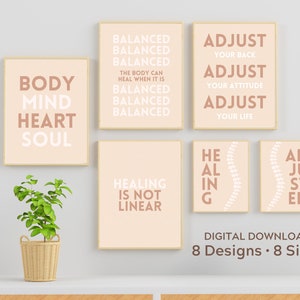 carteles quiroprácticos; Arte de pared quiropráctica; Medicina Funcional; Salud integral; Masajista; Regalo de quiropráctico; Arte de oficina; Decoración