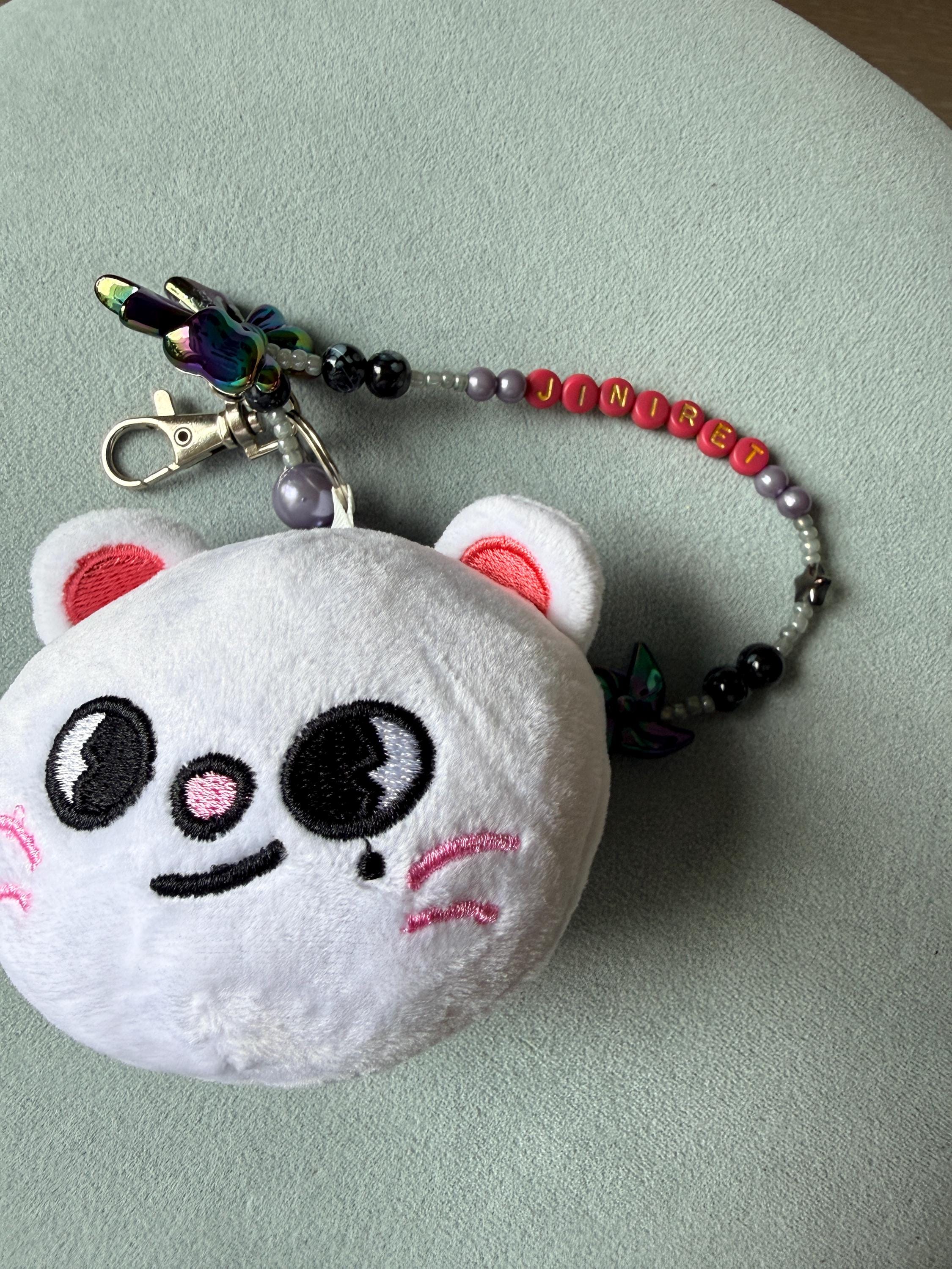 Jiniret Stray Kids Inspired Keychain SKZ Hyunjin Plush Strap Wrist