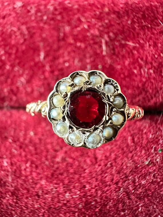 Ruby Flower Stick Pin Conversion - image 6