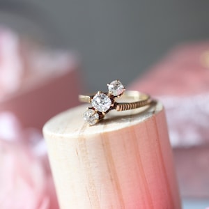 Antique circa 1900’s 3 old mine cut diamonds