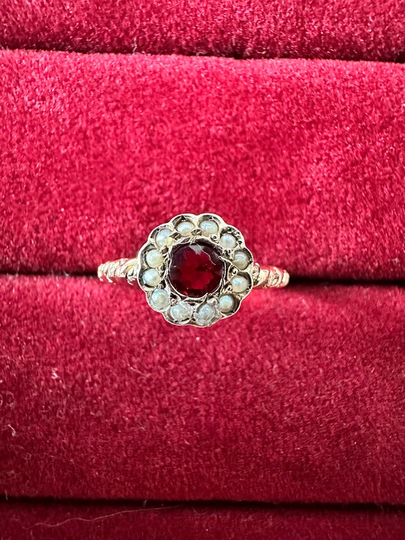 Ruby Flower Stick Pin Conversion - image 5