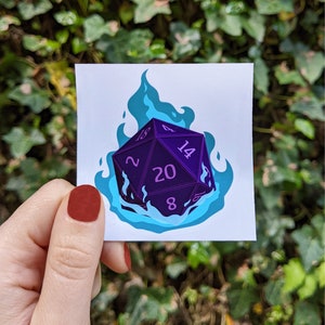 D20 Warlock Vinyl Sticker, Dungeons And Dragons, DnD Gift, Dice Sticker, RPG Sticker, DnD Tabletop Gaming Sticker, Tabletop RPG Sticker