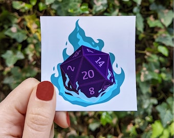 D20 Warlock Vinyl Sticker, Dungeons And Dragons, DnD Gift, Dice Sticker, RPG Sticker, DnD Tabletop Gaming Sticker, Tabletop RPG Sticker