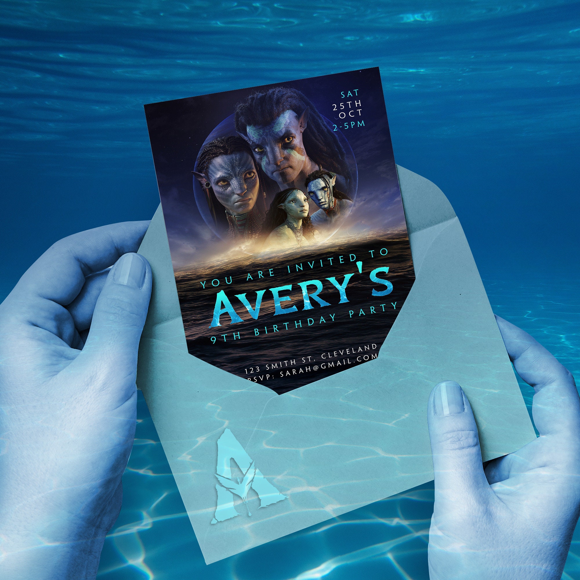 Avatar 2 Birthday Invitation, Avatar Kids Birthday Invite, the Way of ...