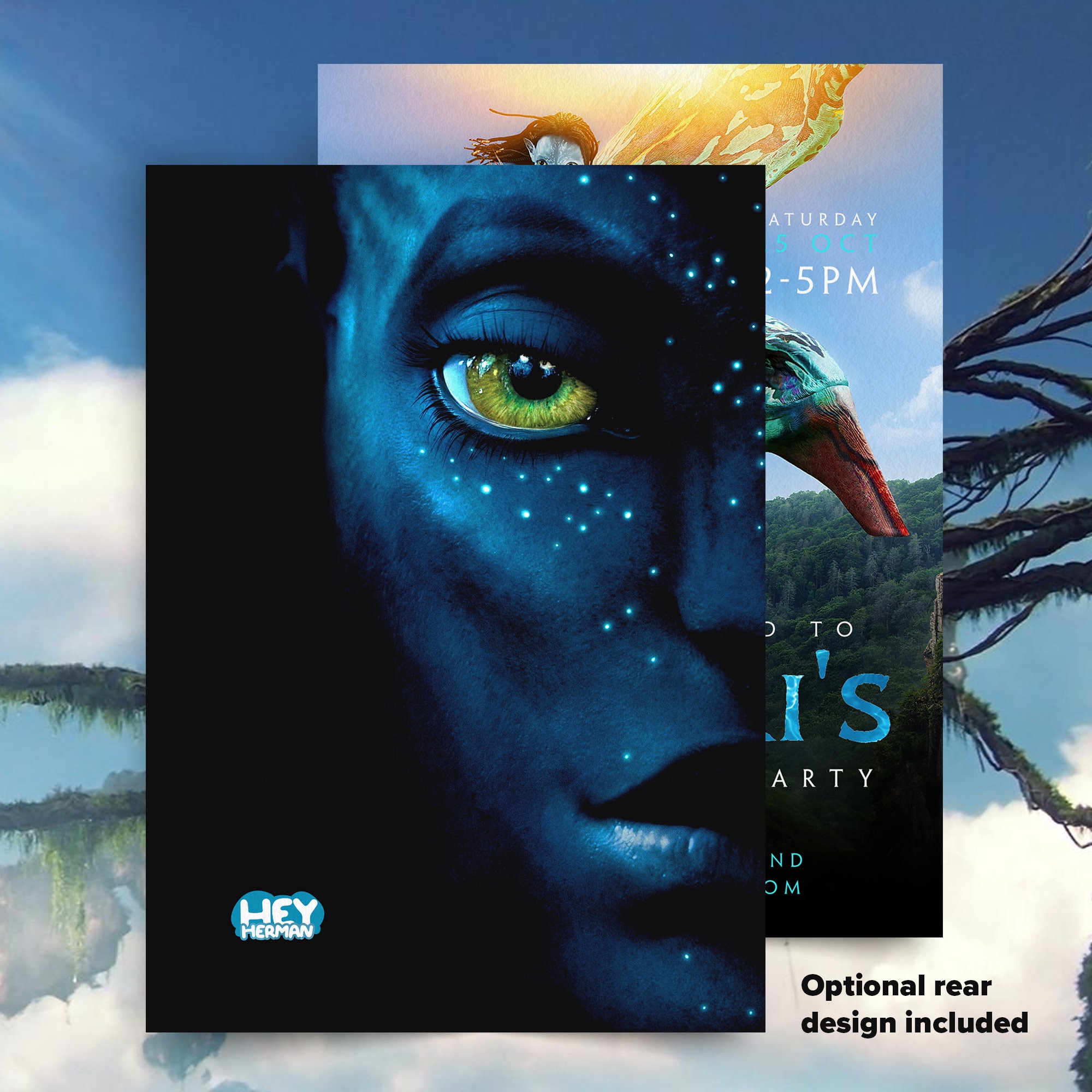 Avatar Birthday Invitation, Avatar Kids Birthday Invite, Naytiri Invite ...