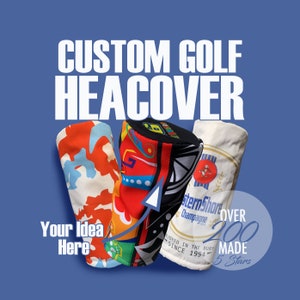 Custom Golf Headcover | Personalized Gift for Golfer | Custom Driver Fairway Wood Golf Club Head Cover