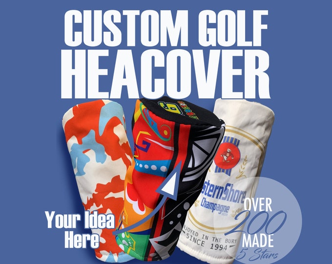 Custom Golf Headcover | Personalized Gift for Golfer | Custom Driver Fairway Wood Golf Club Head Cover