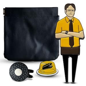 Dwight Divot Tool & Ball Marker Set: Funny Golf Gift for Office Fans