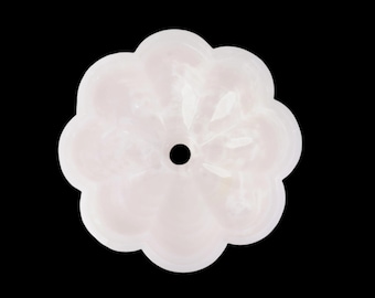 Handmade Pink Onyx Flower Basin Sink: Elegant Bathroom Vessel