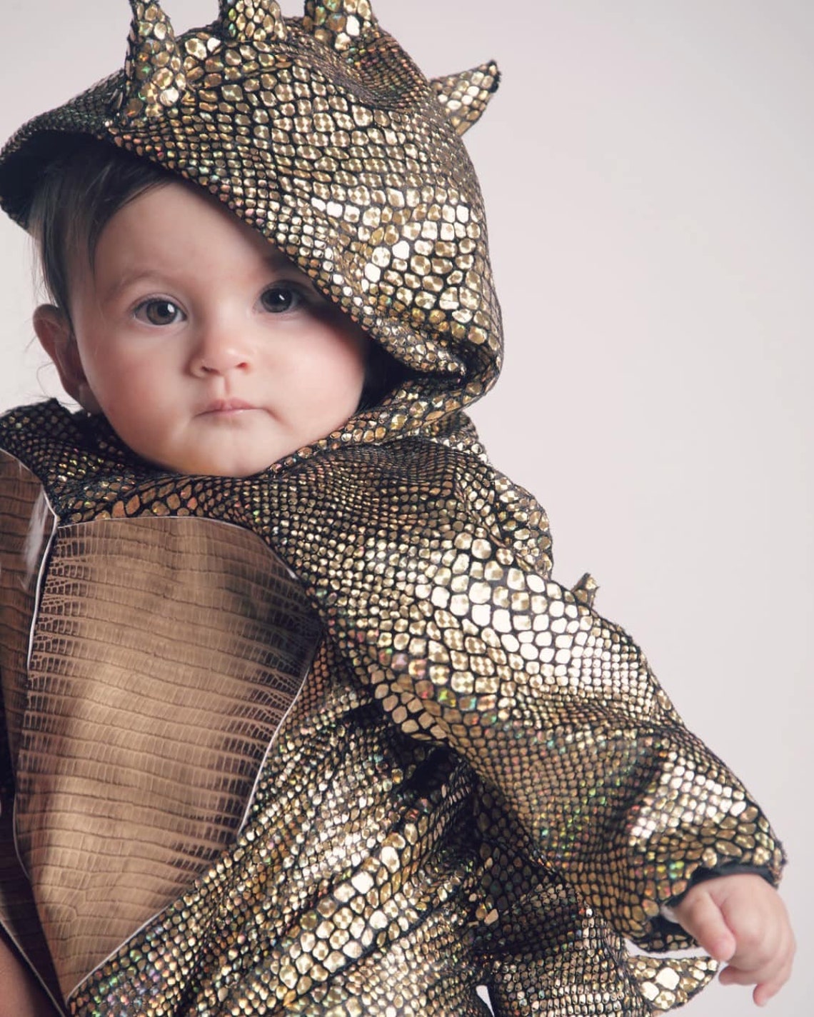 Baby Dino Jumpsuit White Grey main image 1