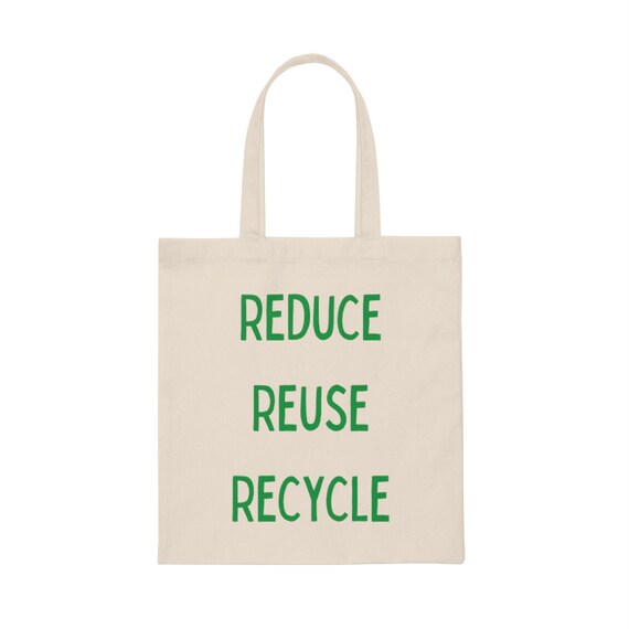 Reduce Reuse Recycle Canvas Tote Bag for Women for Men Etsy