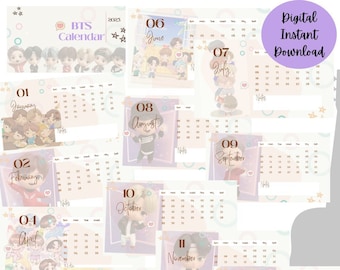 Bts 2023 Calendar Etsy