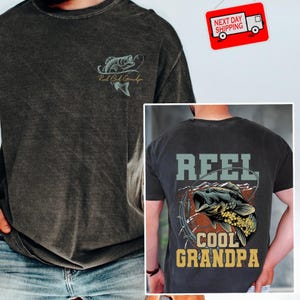 Comfort Colors Reel Cool Grandpa Fishing Retro Shirt, Fishing Gift for Grandpa, Fishing Grandpa Funny Shirt, Fathers Day Gift, Reel Cool Dad