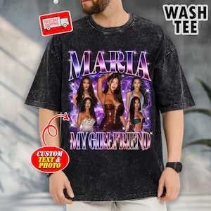 Custom Your Own Bootleg Tee, Retro Custom Bootleg Rap Tee, Custom Bootleg, Custom Girlfriend T-Shirt, Custom Your Photo,Custom Boyfriend Tee