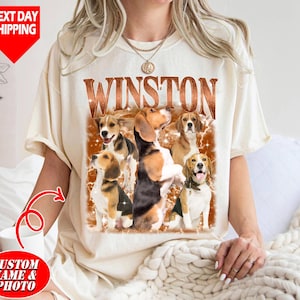 Custom Vintage Bootleg Pet Shirt Pet Photo + Name Custom Dog Portrait Personalized Shirt Custom T Shirts Cat Shirt 90&#39;s Tee, Dog Lover Shirt