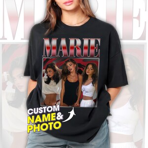 Custom Bootleg Rap Tee, Custom Photo Vintage Graphic 90s Tshirt, Custom Girlfriend Face Photo Shirt,Custom Your Own Bootleg Girlfriend Shirt