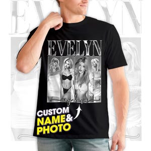 Custom Girlfriend T-Shirt Bootleg Shirt With Girlfriend Face Photo Vintage Shirts Custom Your Own Bootleg Rap Tee Boyfriend Girlfriend