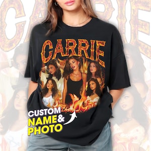 Custom Girlfriend T-Shirt Bootleg Shirt With Girlfriend Face Photo Vintage Shirts Custom Your Own Bootleg Rap Tee Boyfriend Girlfriend