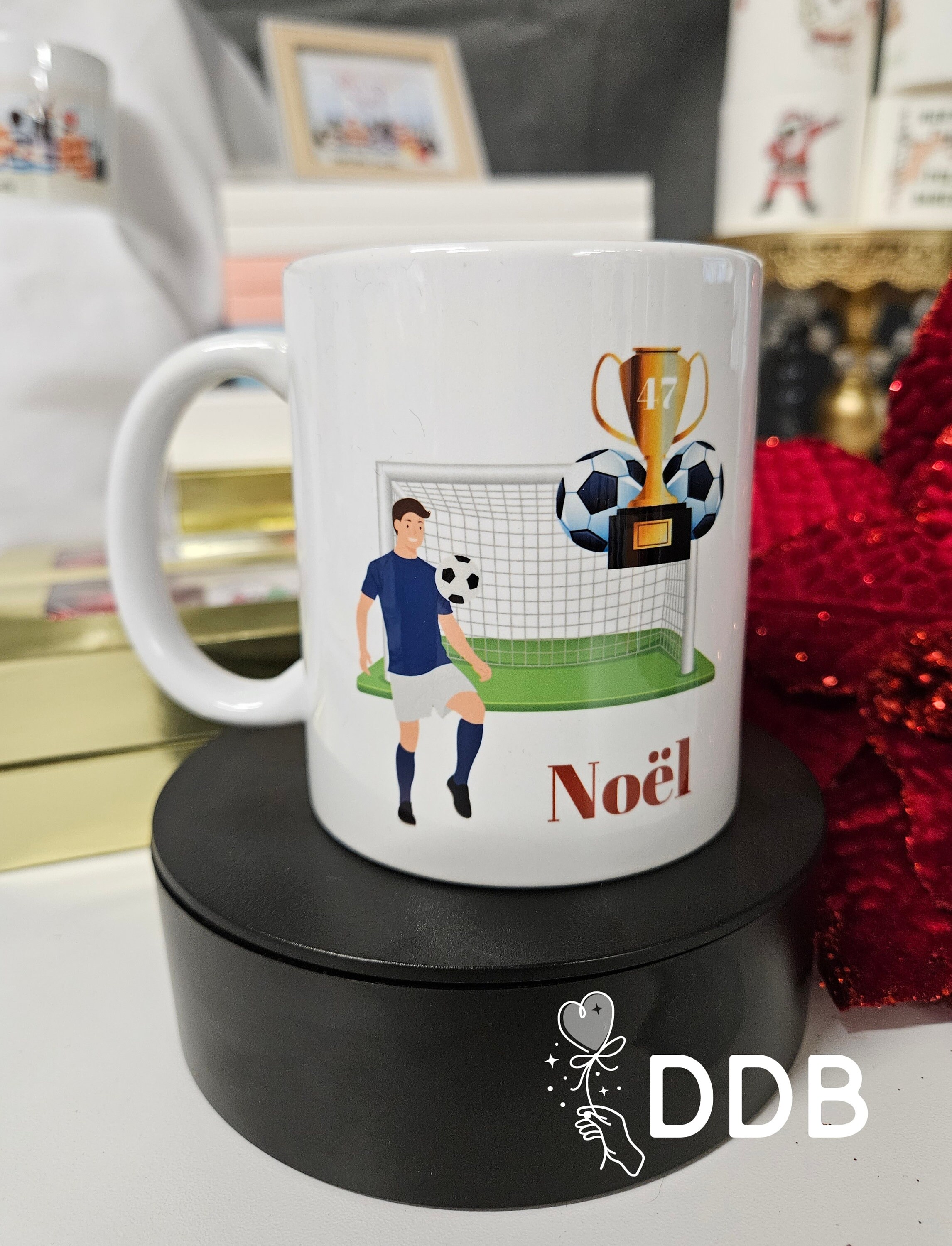 Mug club de football personnalisable avec prénom et numéro · Cadeau fan de  foot · Rennes