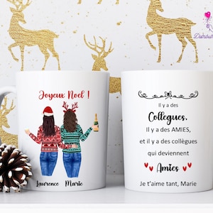 personalized mug Christmas gift friends colleagues work friendship handmade