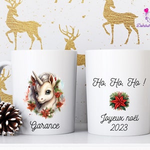 personalized mug christmas gift unicorn unicorn handmade