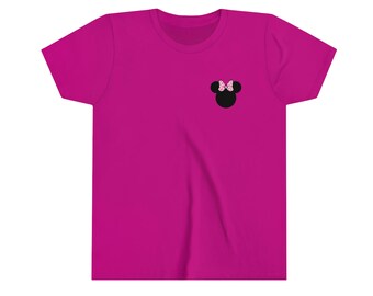 Youth Minnie Mouse Shirt,  Disney Shirt, Minnie Print Shirt, Disney Women's Shirt, Magic Kingdom Kids Shirt, Disneyworld Shirt
