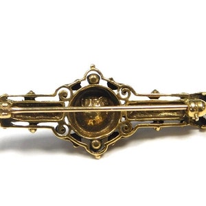 Vintage brosch i 12 karat guld med opalstenar bild 3