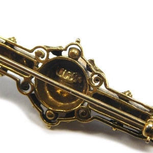 Vintage brosch i 12 karat guld med opalstenar bild 5