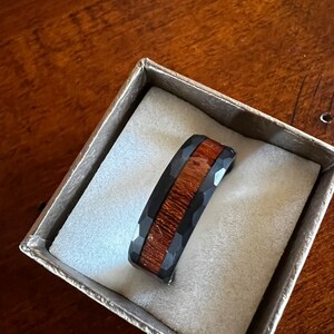 Men’s Tungsten and Wood Wedding Band