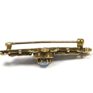 Vintage brosch i 12 karat guld med opalstenar bild 4