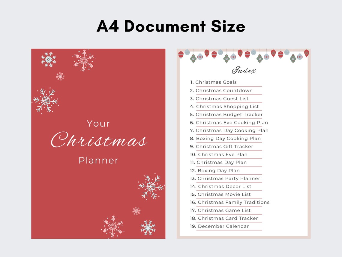 Printable Christmas Planner Bundle Christmas Printable Etsy UK