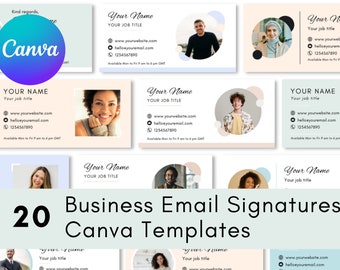 Business Email Signature Templates | Canva Business Template | Email Signatures | Email Marketing Template | Email Signature | Pastel Colors