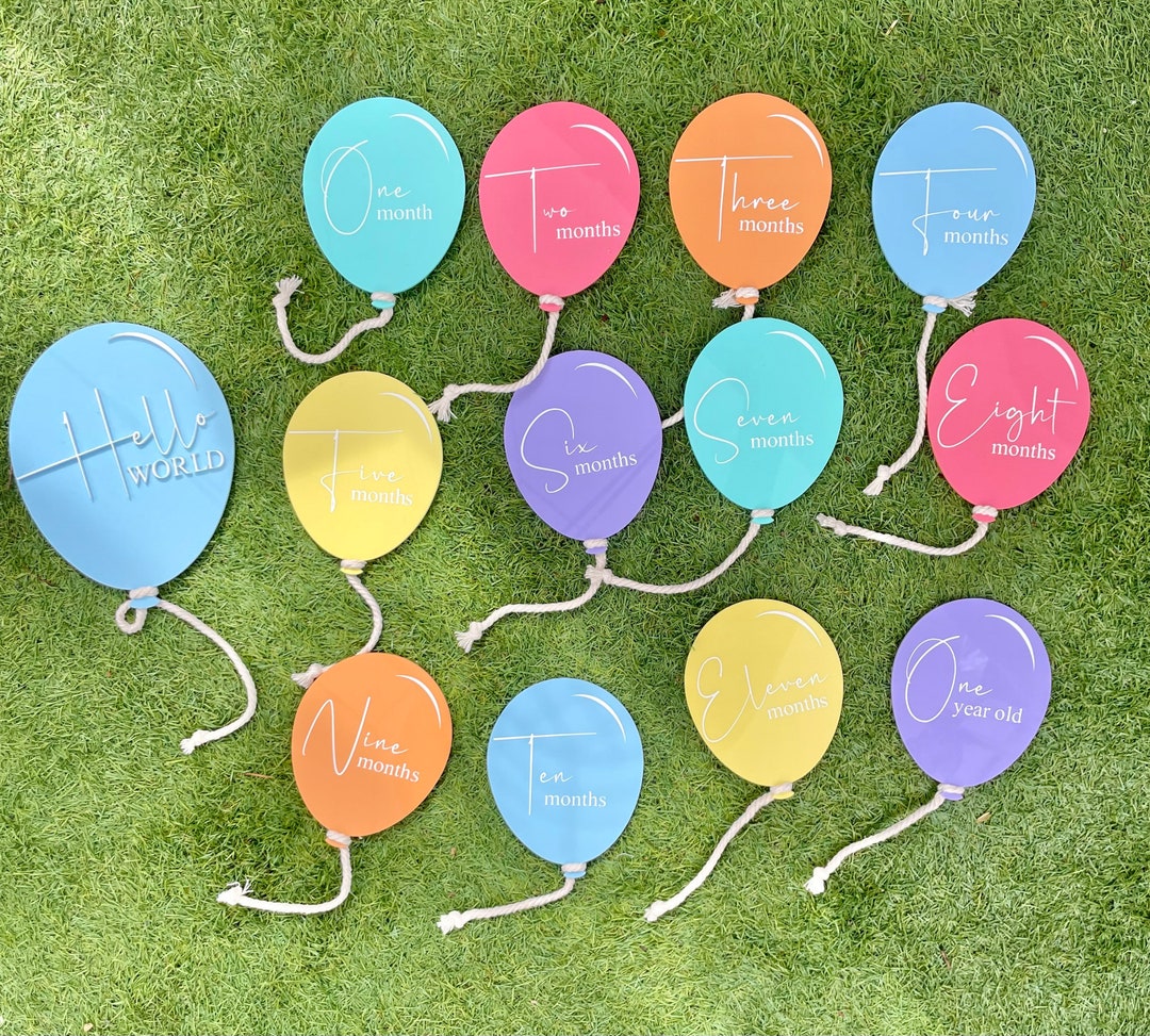 Acrylic Balloon Milestone Photo Props Etsy