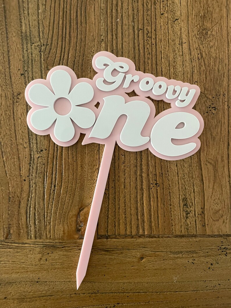Groovy One Birthday Cake Topper - Etsy