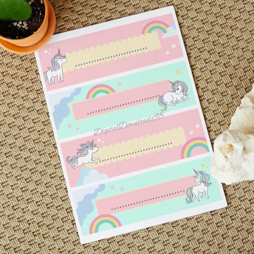 Girls Name Tags Labels, A4 Sheet, Back to School Labels, Digital Download, Toy Box Organisation ...