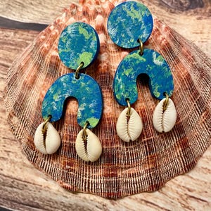 Mother Ocean Cowrie Shell Earrings