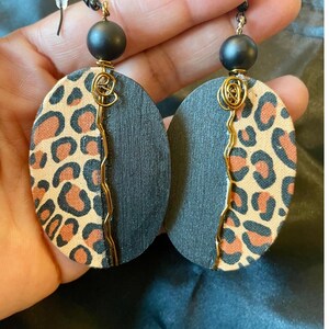 Leopard Print Boho Earrings-Go for the jugular baby! **UPDATED DESIGN**