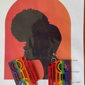 Pride Rainbow Boombox Earrings