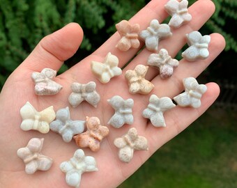 Drilled Butterfly Fossil Coral Beads Wholesale - Craft Supplies  - Gemstone beads - Bracelet Making - Butterfly pendant