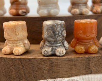 Custom Fossil Coral Carved Baby GROOT Bead/Charm/Pendant/Necklace