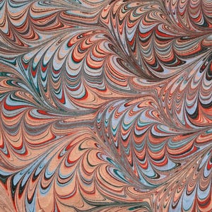 Frameable Marbled Papers, peacock marbling paper , Decorative paper,Marbling art paper ,A great idea for making a unique diary and journal