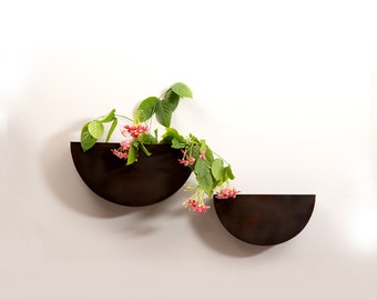 Semi-Circle Wall Planters, Metal Wall Planters